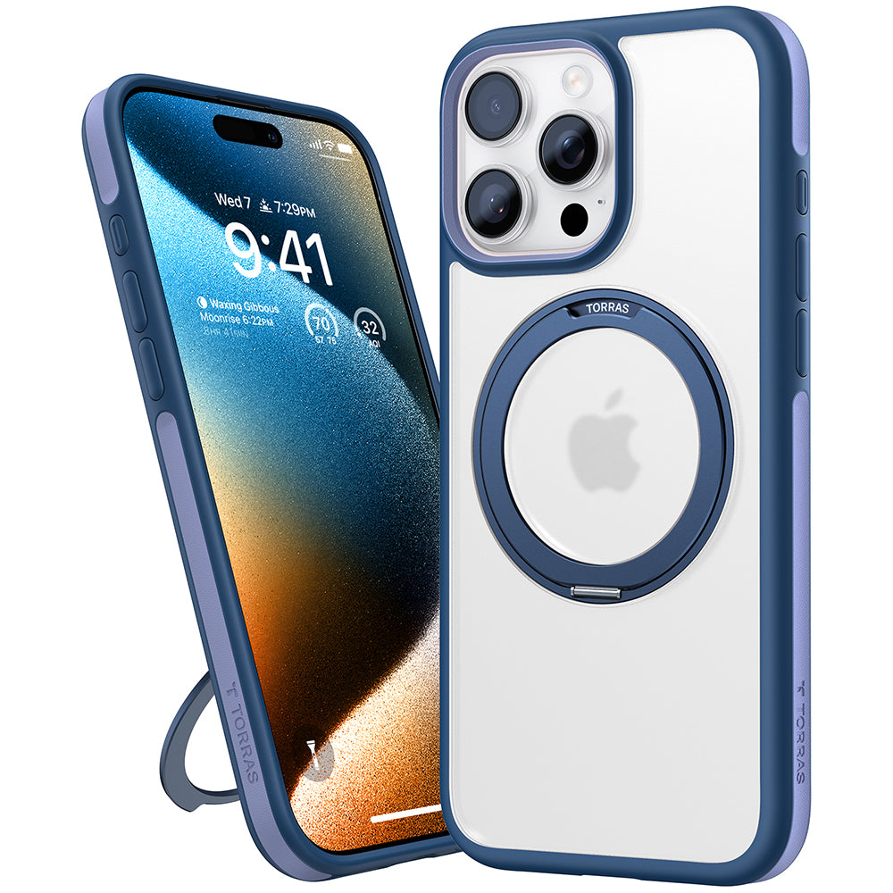 Puzdro MagSafe pre Apple iPhone 16 Pro, Torras, Ostand R Fusion, Námornícka modrá