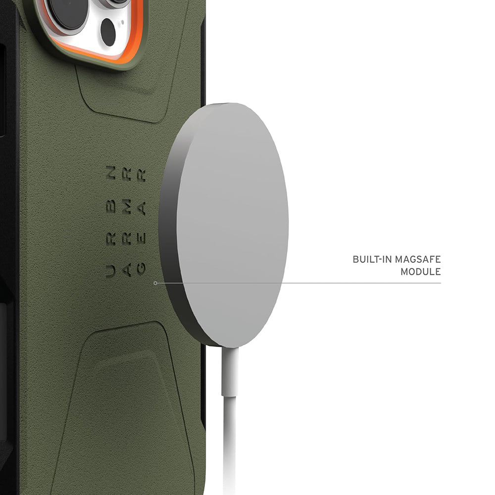 Puzdro MagSafe pre Apple iPhone 16 Pro, Urban Armor Gear, Civilian, Zelená