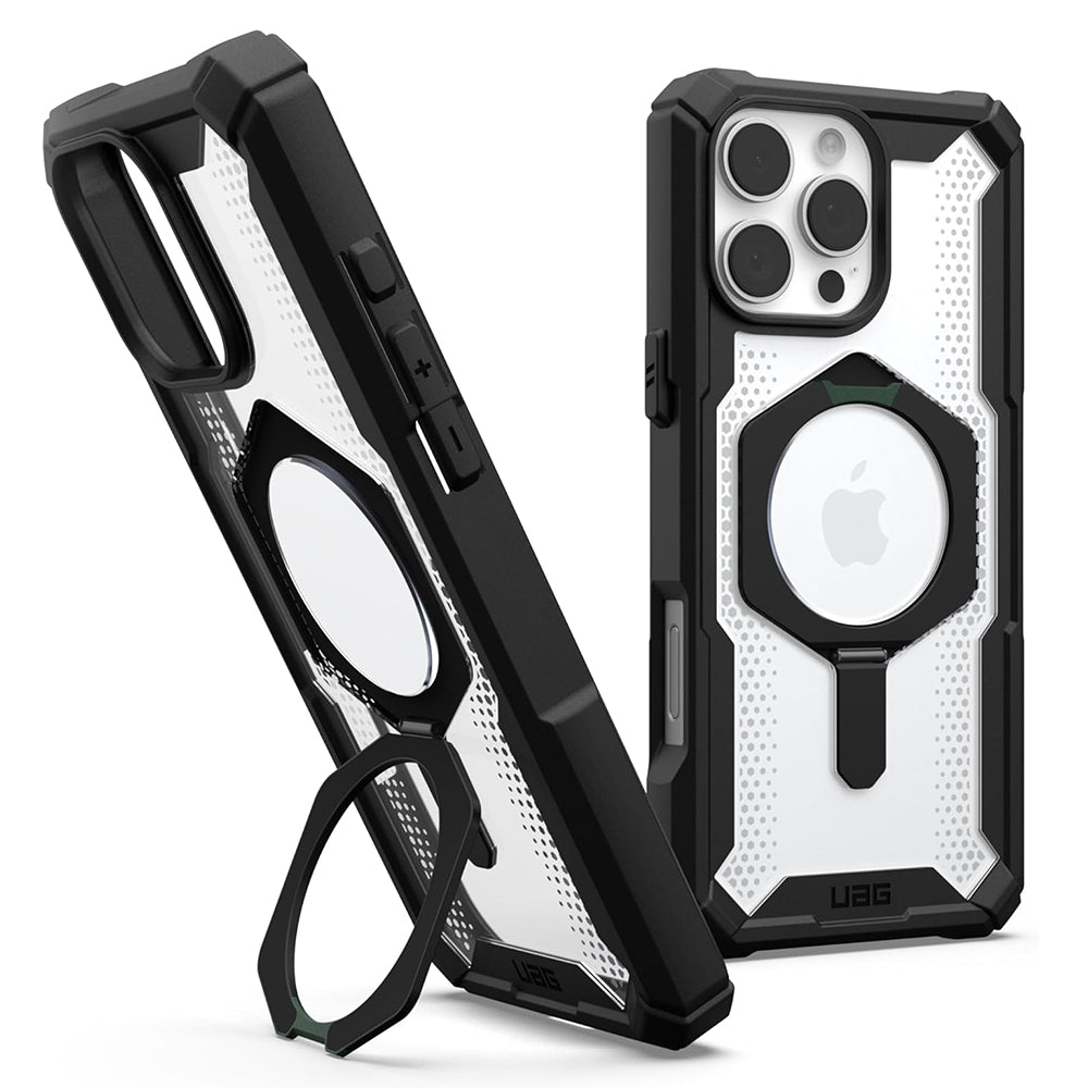 MagSafe puzdro pre Apple iPhone 16 Pro, Urban Armor Gear, Plasma XTE, čierne priehľadné