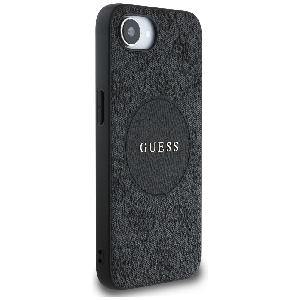 Puzdro MagSafe pre Apple iPhone 17e / 16e, Guess, 4G Circle Classic Logo, Čierne