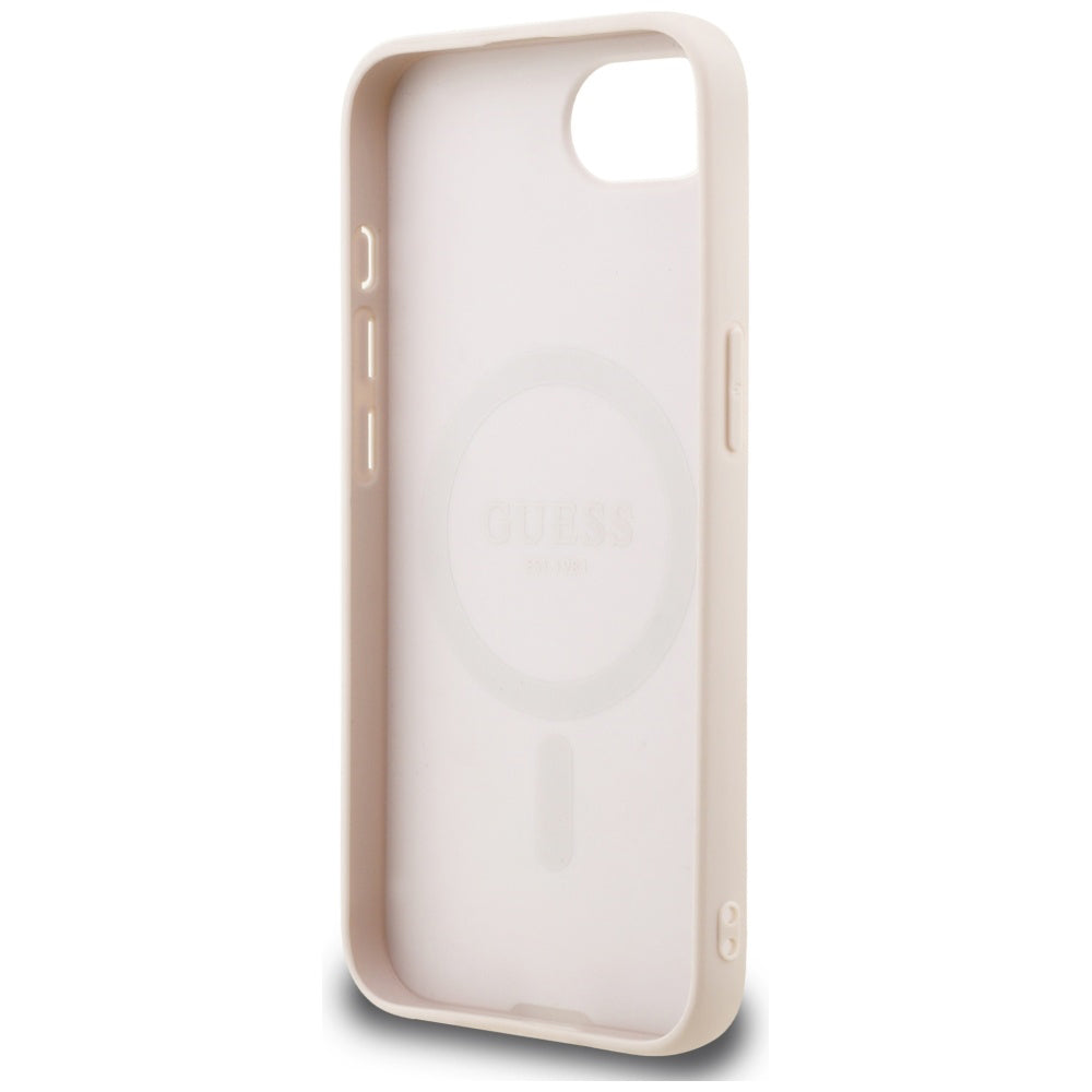Puzdro MagSafe pre Apple iPhone 17e / 16e, Guess, 4G Classic, Ružové