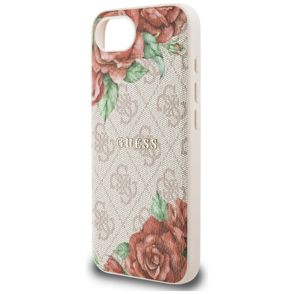 Puzdro MagSafe pre Apple iPhone 17e / 16e, Guess, 4G Flowers Print, Ružové