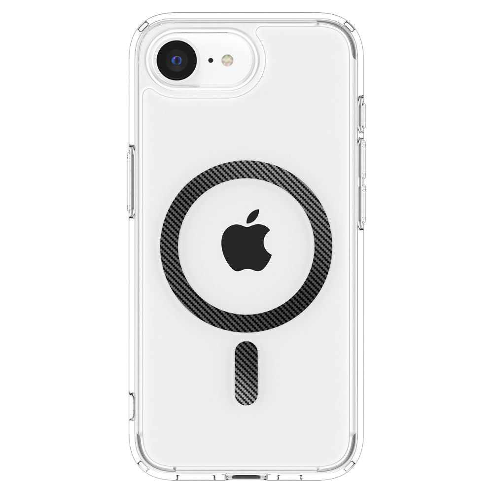 MagSafe puzdro pre Apple iPhone 17e / 16e, Spigen, Ultra Hybrid Carbon, priehľadné ACS09140