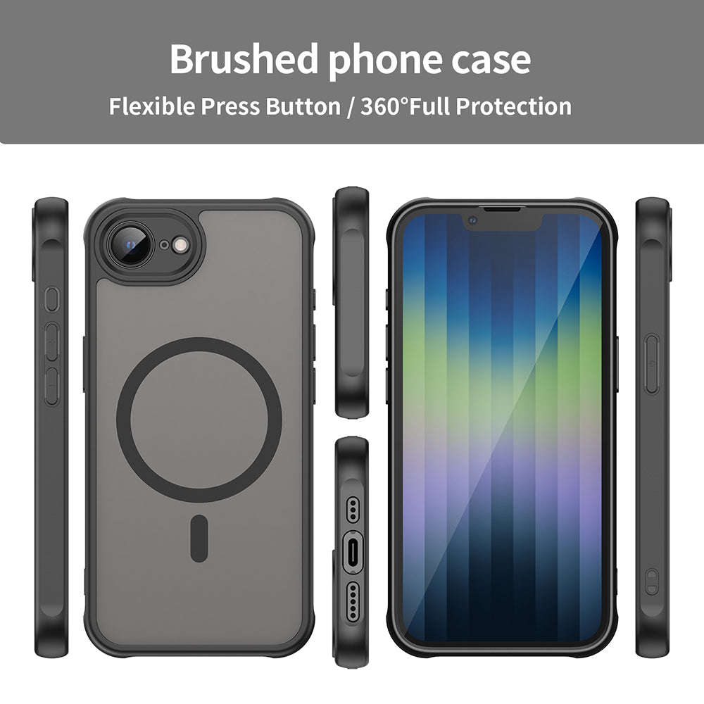 MagSafe puzdro pre Apple iPhone 17e / 16e, Techsuit, HaloFrost II, Čierna