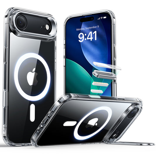 Puzdro MagSafe pre Apple iPhone 17 Air, ESR, Classic Hybrid Kickstand, Priehľadné
