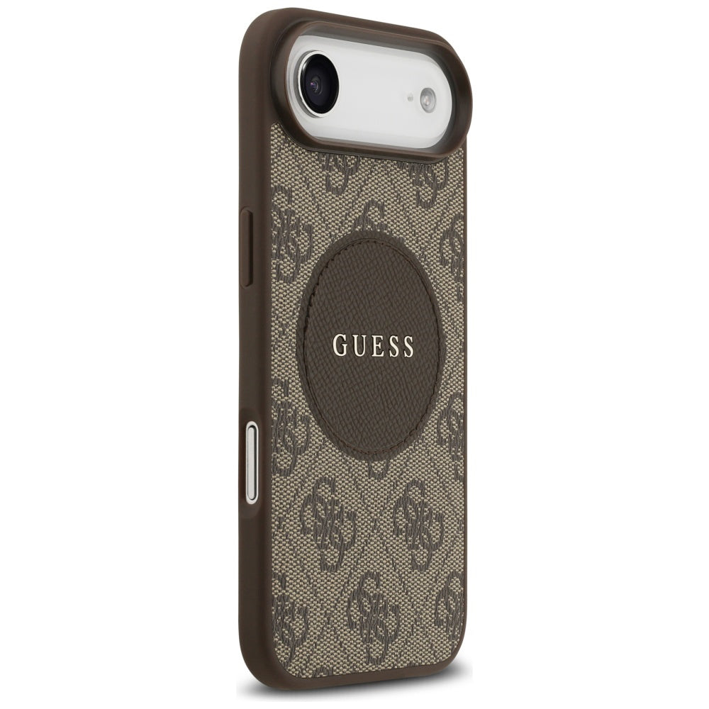 Puzdro MagSafe pre Apple iPhone 17 Air, Guess, 4G Circle Classic Logo, Hnedá