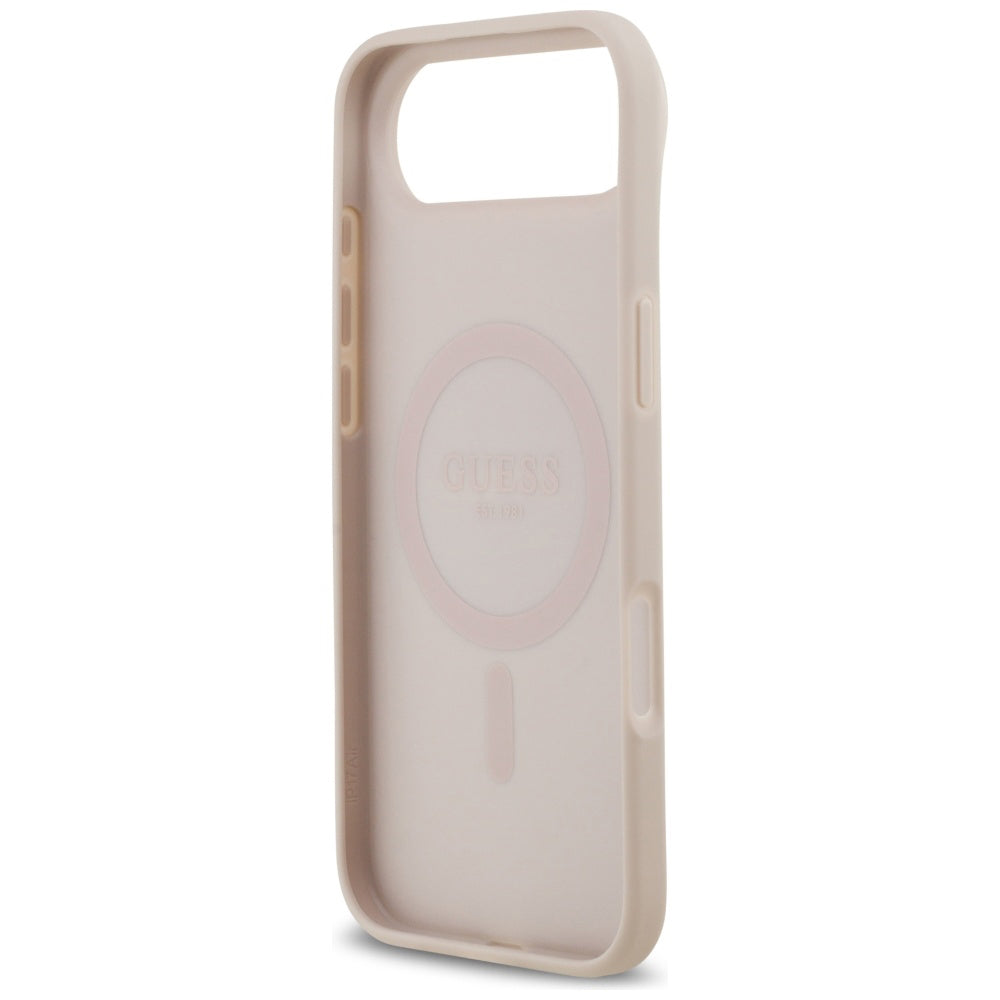 Puzdro MagSafe pre Apple iPhone 17 Air, Guess, 4G Circle Classic Logo, Ružová