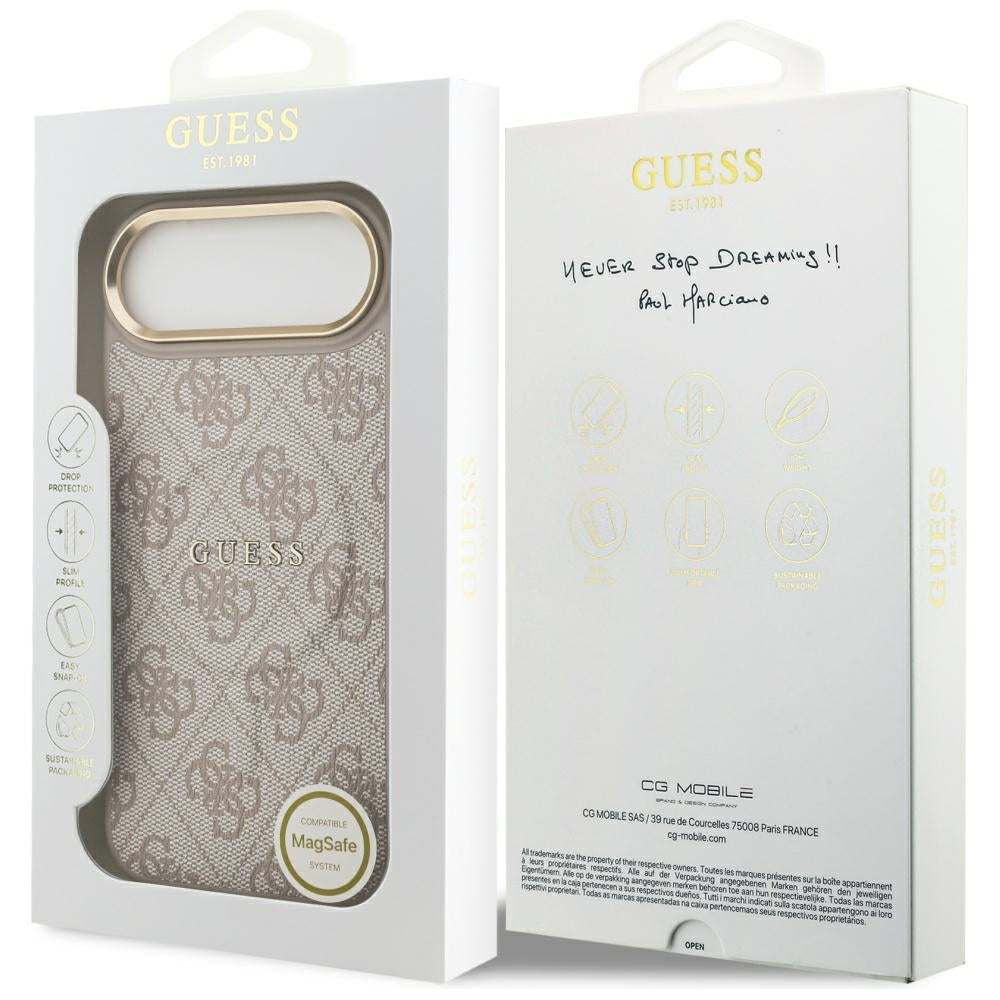 Puzdro MagSafe pre Apple iPhone 17 Air, Guess, 4G Classic, Ružové
