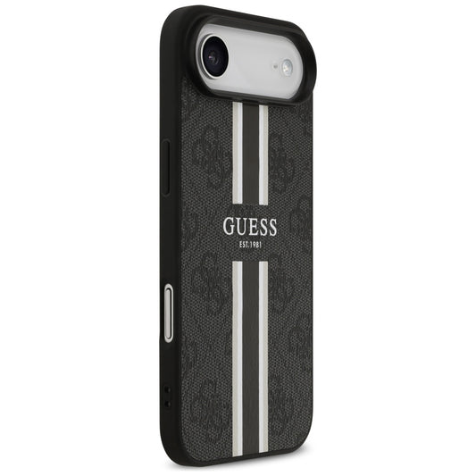 Puzdro MagSafe pre Apple iPhone 17 Air, Guess, 4G Printed Stripes, Čierne