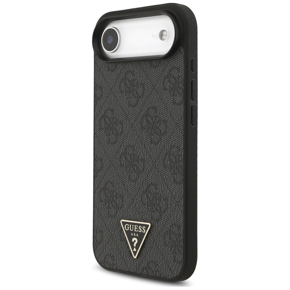 Puzdro MagSafe pre Apple iPhone 17 Air, Guess, 4G Triangle Logo with Cord Strap, Čierne