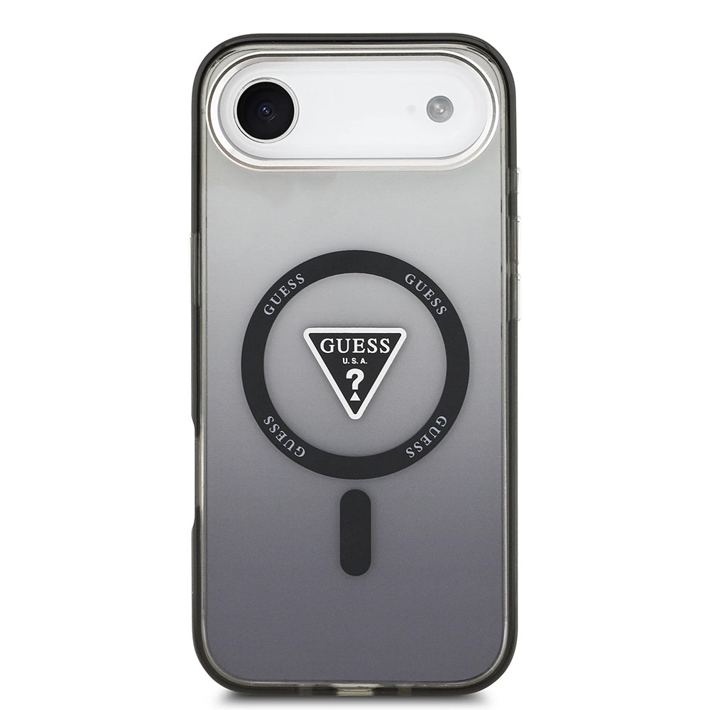 Puzdro MagSafe pre Apple iPhone 17 Air, Guess, IML Gradient Triangle Logo, Čierne
