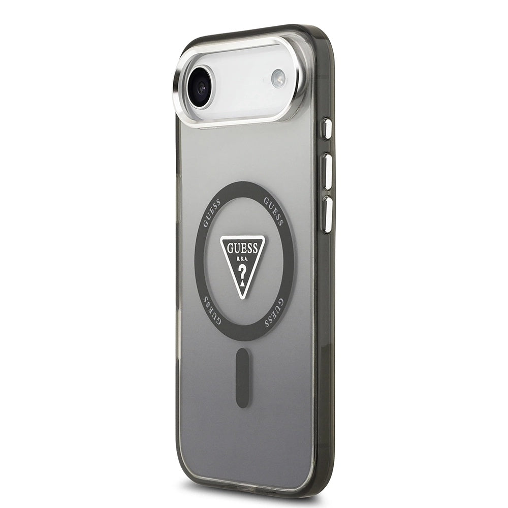 Puzdro MagSafe pre Apple iPhone 17 Air, Guess, IML Gradient Triangle Logo, Čierne