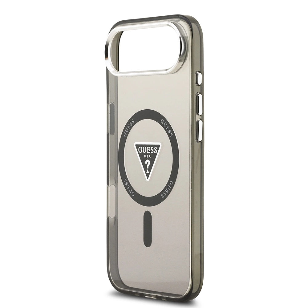 Puzdro MagSafe pre Apple iPhone 17 Air, Guess, IML Gradient Triangle Logo, Čierne