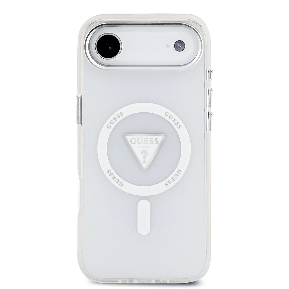Puzdro MagSafe pre Apple iPhone 17 Air, Guess, IML Gradient Triangle Logo, Transparent