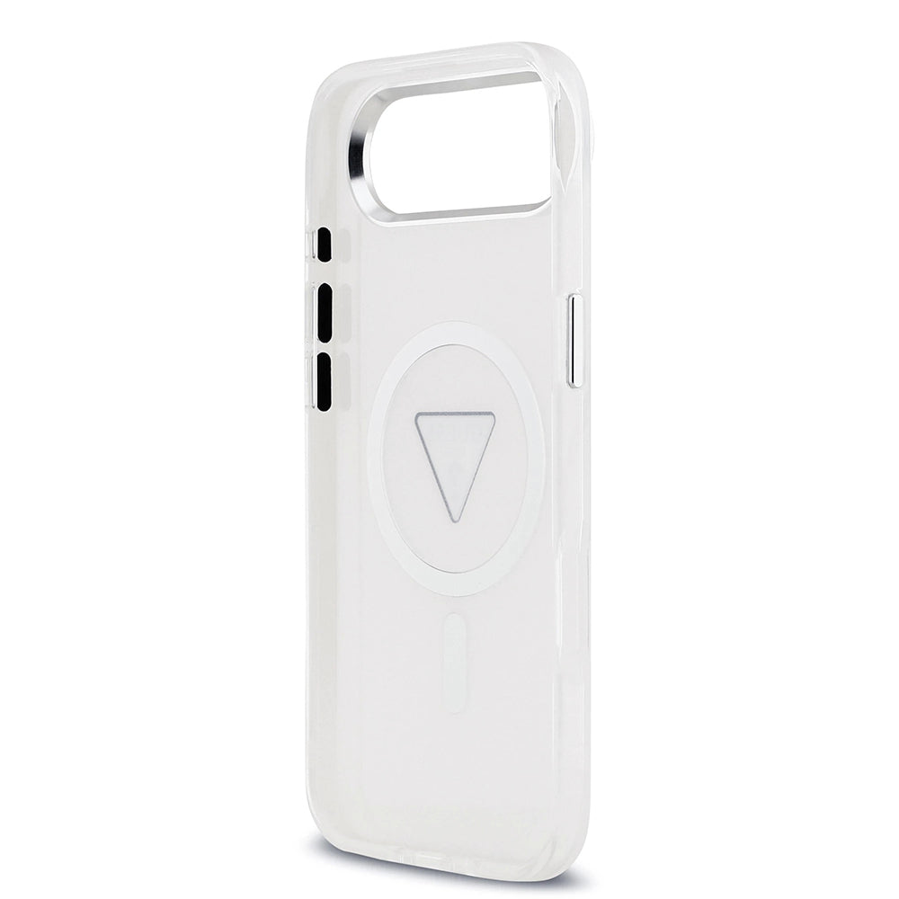Puzdro MagSafe pre Apple iPhone 17 Air, Guess, IML Gradient Triangle Logo, Transparent