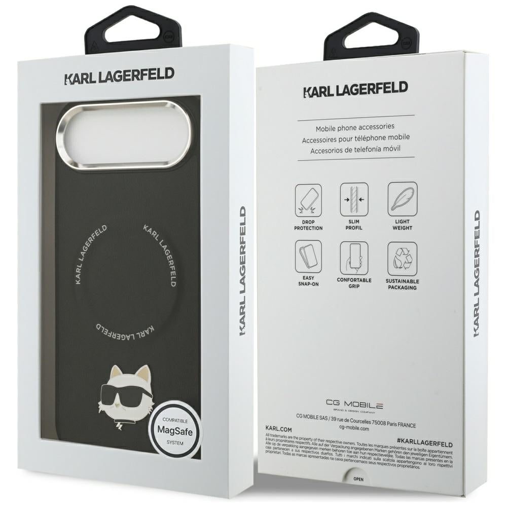 Puzdro MagSafe pre Apple iPhone 17 Air, Karl Lagerfeld, Choupette Pin, Čierne