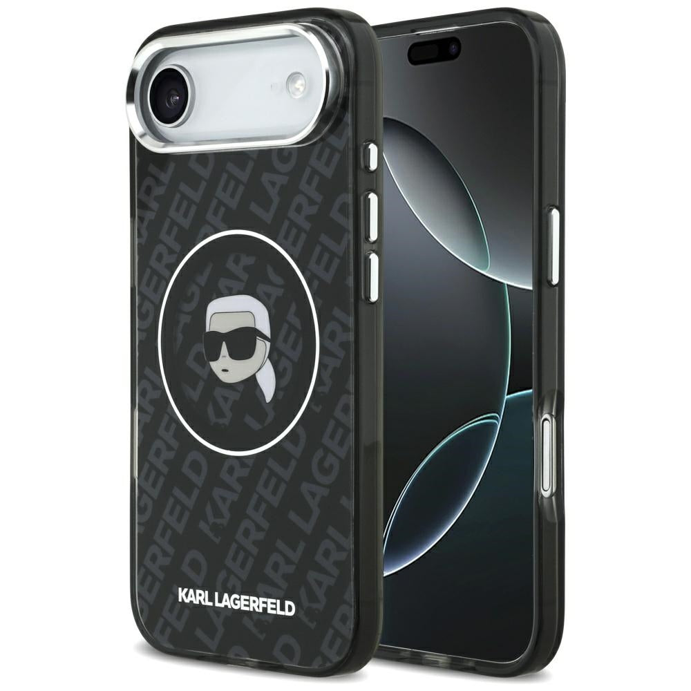Puzdro MagSafe pre Apple iPhone 17 Air, Karl Lagerfeld, IML Karl`s Head, Čierne