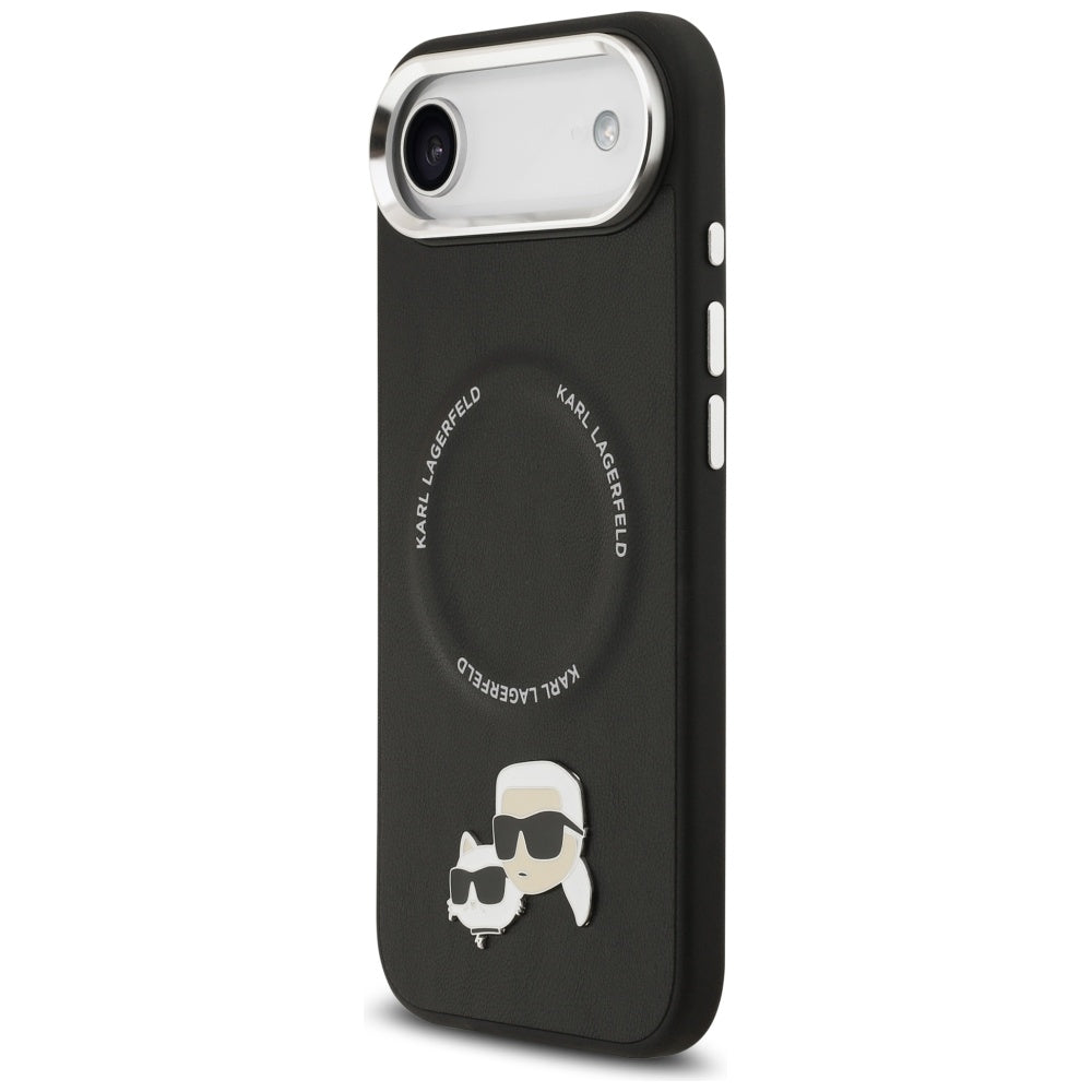 Puzdro MagSafe pre Apple iPhone 17 Air, Karl Lagerfeld, Karl & Choupette Pins, Čierne