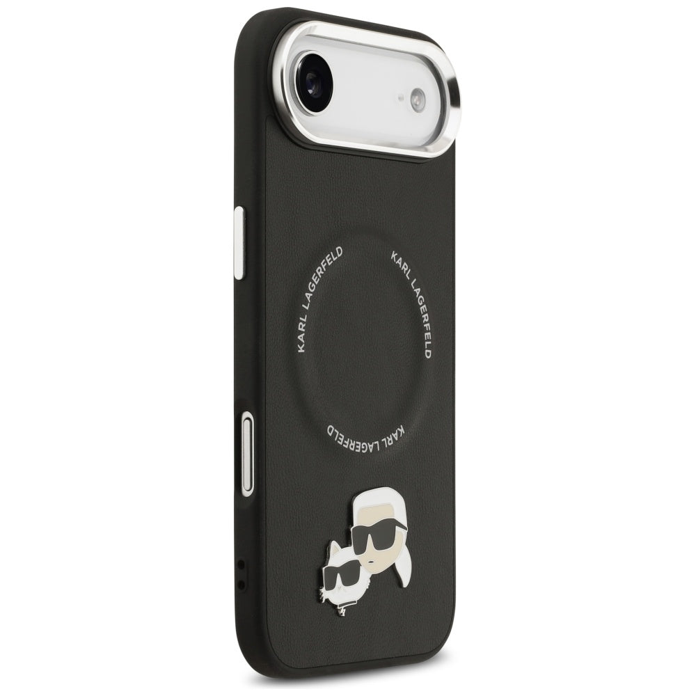 Puzdro MagSafe pre Apple iPhone 17 Air, Karl Lagerfeld, Karl & Choupette Pins, Čierne