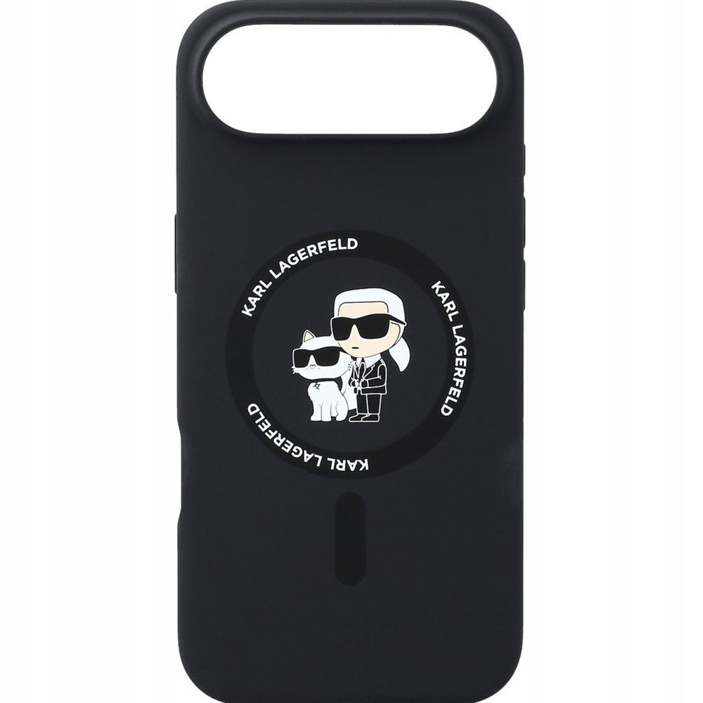 Puzdro MagSafe pre Apple iPhone 17 Air, Karl Lagerfeld, Ring Karl & Choupette, Čierne