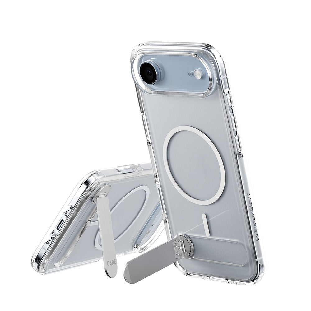 Puzdro MagSafe pre Apple iPhone 17 Air, PanzerGlass, Care Feature Kickstand, Transparentné