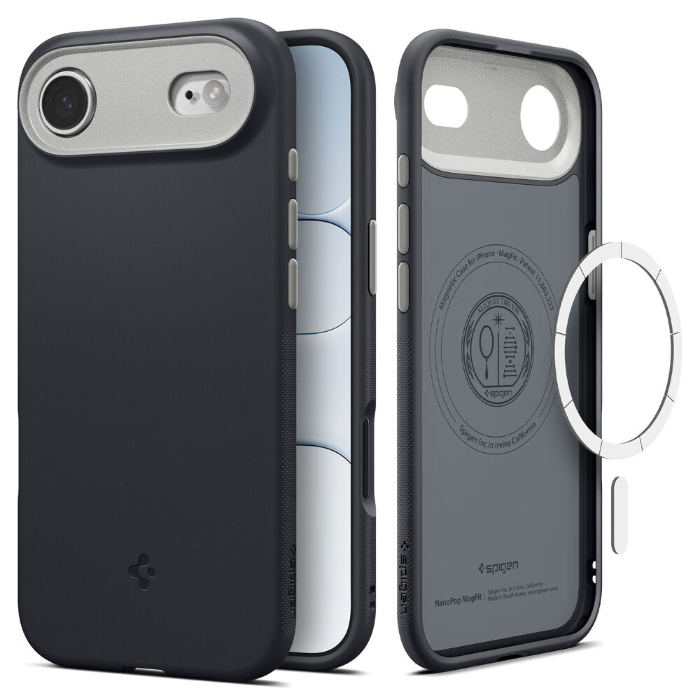 Puzdro MagSafe pre Apple iPhone 17 Air, Spigen, Caseology Nano Pop, Čierne ACS10301