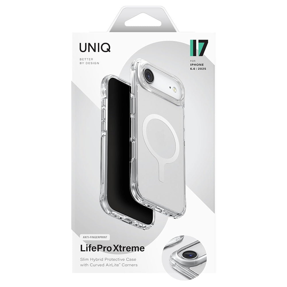 Puzdro MagSafe pre Apple iPhone 17 Air, UNIQ, LifePro Xtreme MagClick, Priehľadné