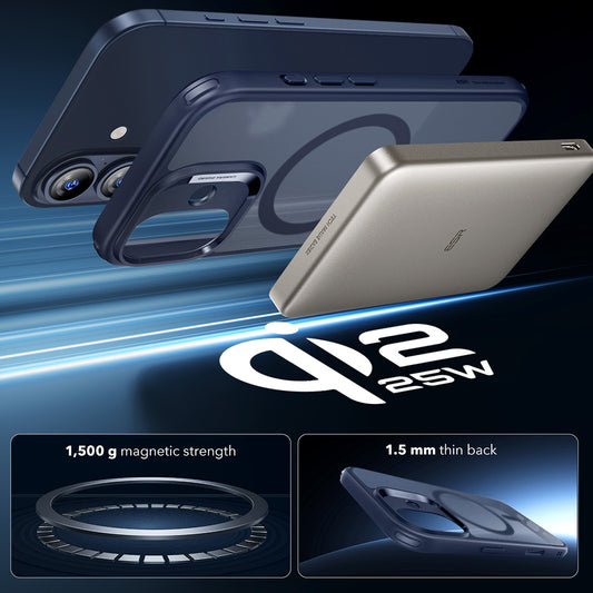 Puzdro MagSafe pre Apple iPhone 17, ESR, Classic Hybrid, Saténová Modrá