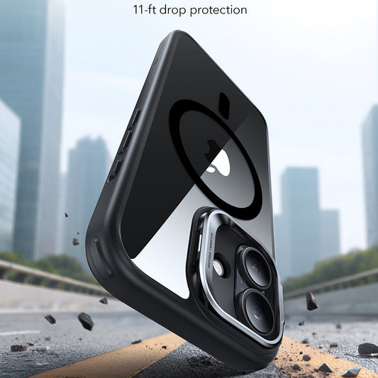 Puzdro MagSafe pre Apple iPhone 17, ESR, Classic Hybrid Kickstand, Čierne Transparentné