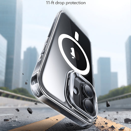 Puzdro MagSafe pre Apple iPhone 17, ESR, Classic Hybrid Kickstand, Transparent