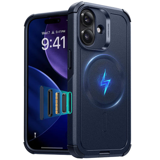 Puzdro MagSafe pre Apple iPhone 17, ESR, Cyber, Modrá