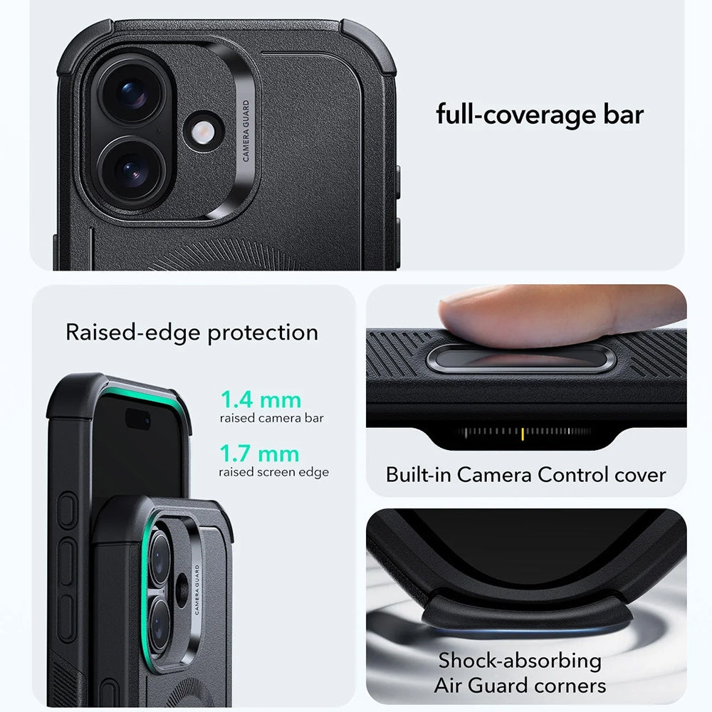 Puzdro MagSafe pre Apple iPhone 17, ESR, Cyber, Čierne