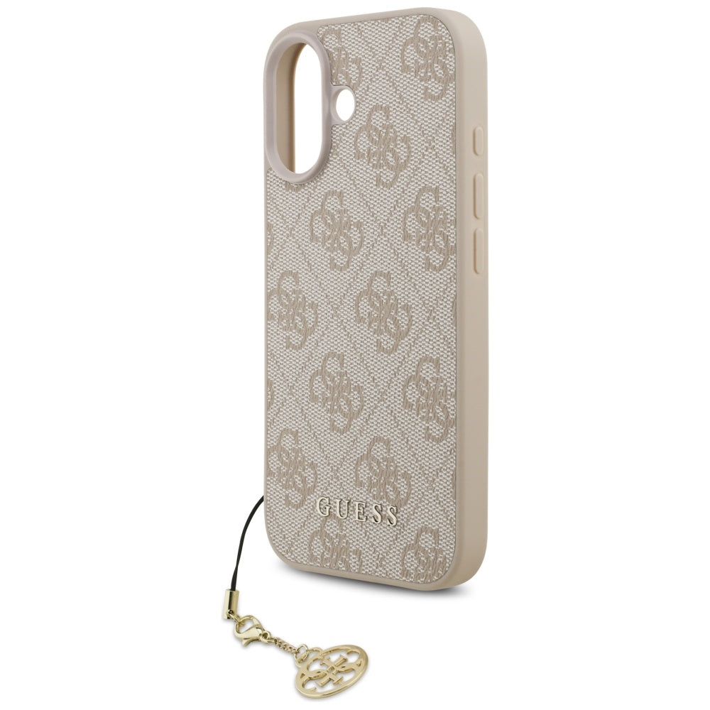 MagSafe Case for Apple iPhone 17, Guess, 4G Charm Cradle, Pink