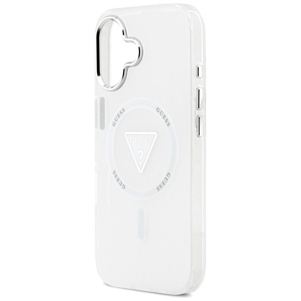 Puzdro MagSafe pre Apple iPhone 17, Guess, IML Gradient Triangle Logo, Transparent