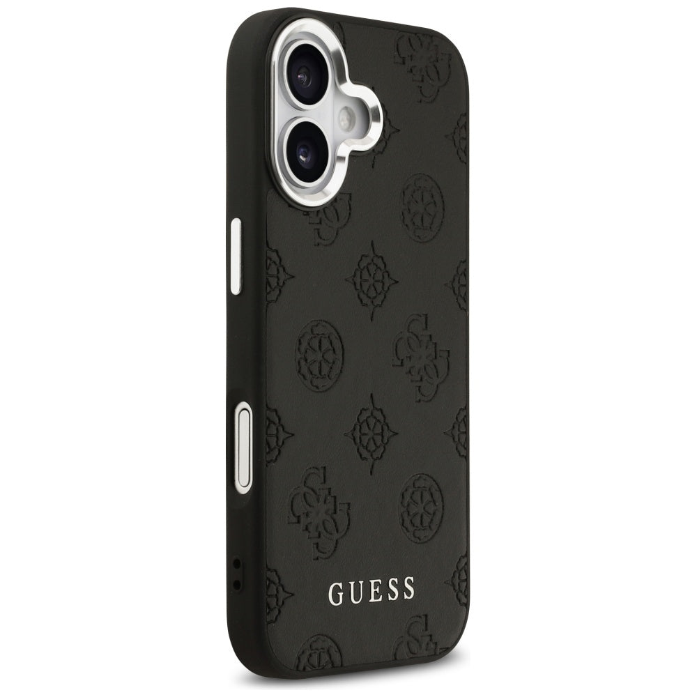 MagSafe Case for Apple iPhone 17, Guess, Peony Hot Stamp Script, Black