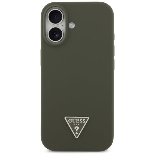 MagSafe Case for Apple iPhone 17, Guess, Triangle Logo, Khaki