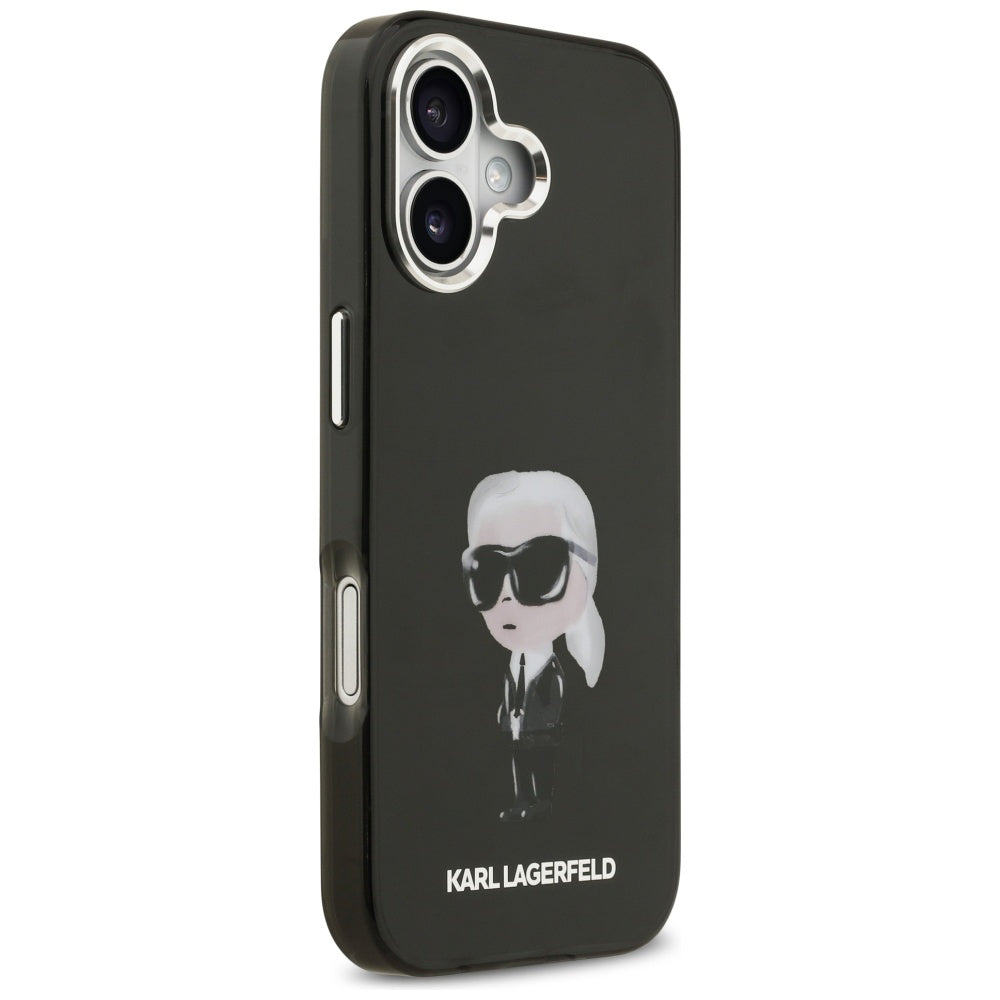 Puzdro MagSafe pre Apple iPhone 17, Karl Lagerfeld, IML Aquarelle Karl Ikonik, Čierne