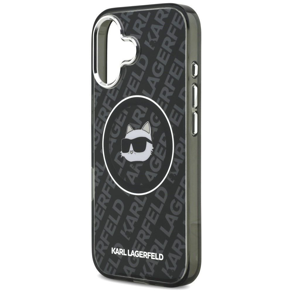 Puzdro MagSafe pre Apple iPhone 17, Karl Lagerfeld, IML Choupette`s Head, Čierne