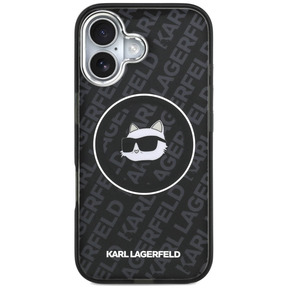 Puzdro MagSafe pre Apple iPhone 17, Karl Lagerfeld, IML Choupette`s Head, Čierne