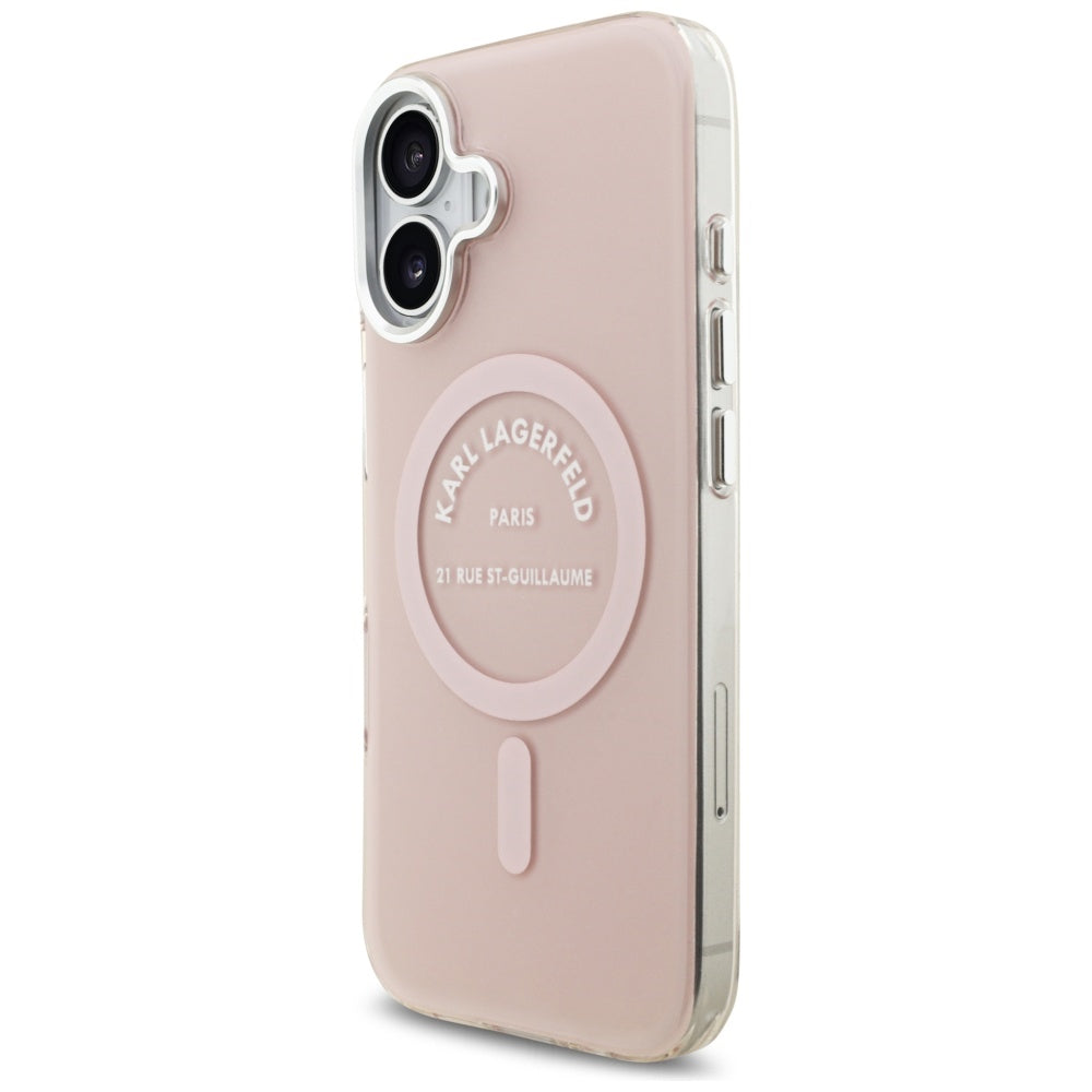 Puzdro MagSafe pre Apple iPhone 17, Karl Lagerfeld, IML Logo RSG, Ružová