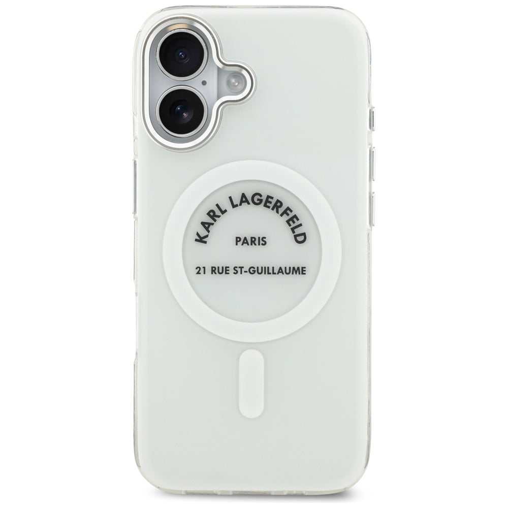 Puzdro MagSafe pre Apple iPhone 17, Karl Lagerfeld, IML Logo RSG, Priehľadné