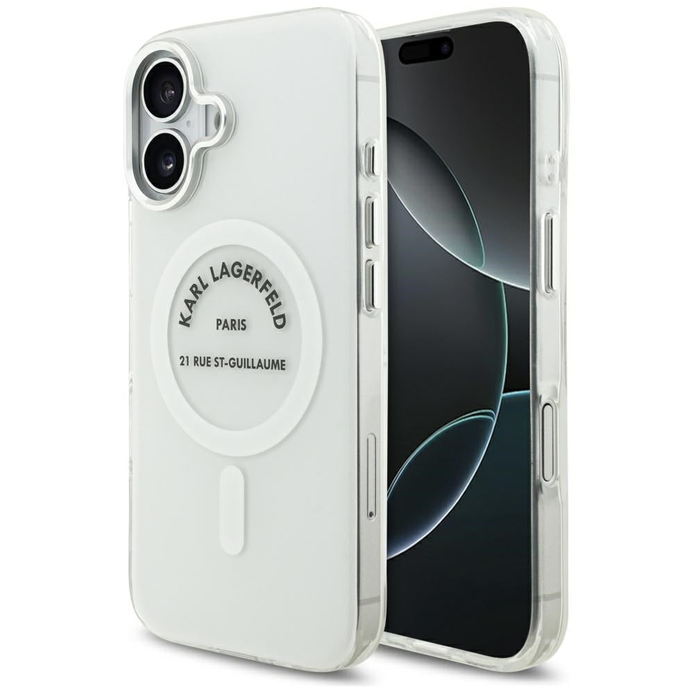 Puzdro MagSafe pre Apple iPhone 17, Karl Lagerfeld, IML Logo RSG, Priehľadné
