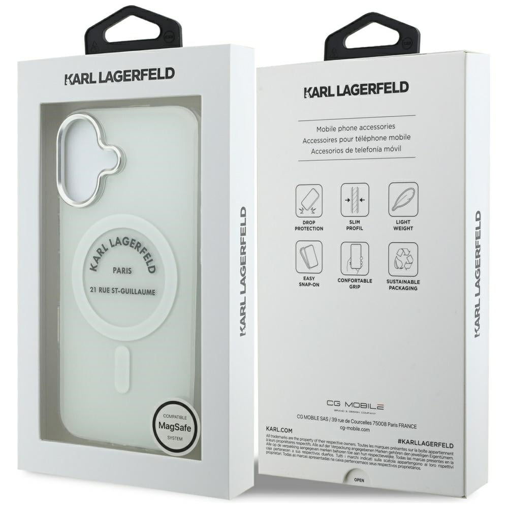 Puzdro MagSafe pre Apple iPhone 17, Karl Lagerfeld, IML Logo RSG, Priehľadné