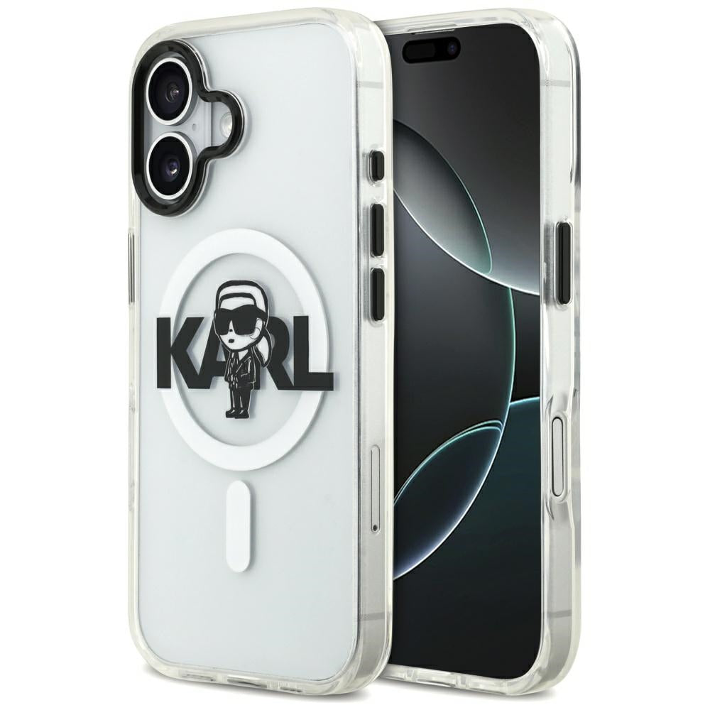 Puzdro MagSafe pre Apple iPhone 17, Karl Lagerfeld, IML Sketch Logo Karl, Priehľadné