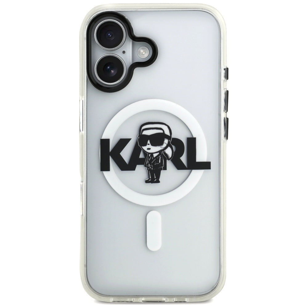 Puzdro MagSafe pre Apple iPhone 17, Karl Lagerfeld, IML Sketch Logo Karl, Priehľadné
