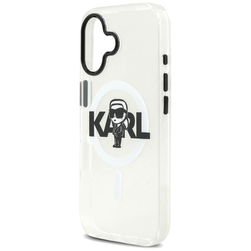 Puzdro MagSafe pre Apple iPhone 17, Karl Lagerfeld, IML Sketch Logo Karl, Priehľadné