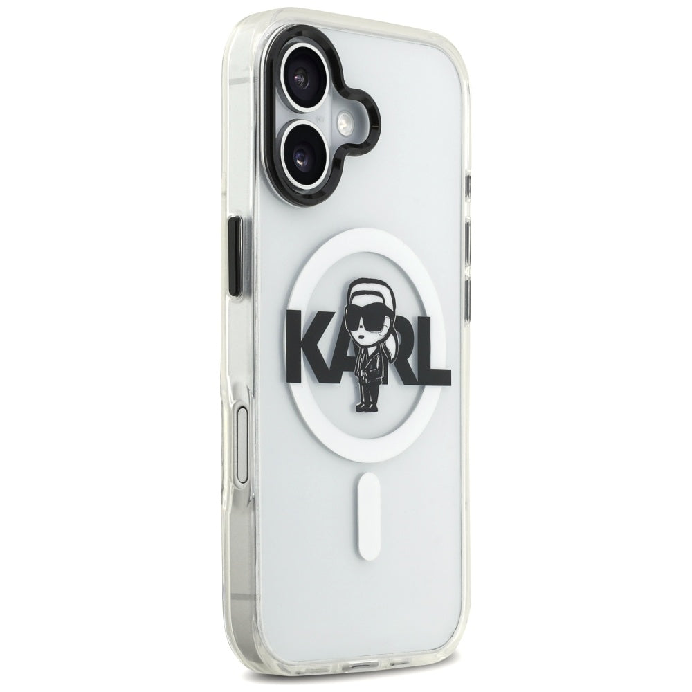 Puzdro MagSafe pre Apple iPhone 17, Karl Lagerfeld, IML Sketch Logo Karl, Priehľadné