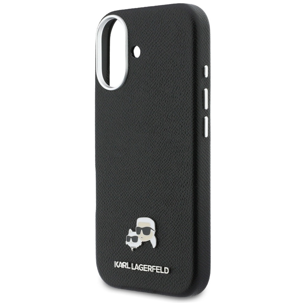Puzdro MagSafe pre Apple iPhone 17, Karl Lagerfeld, Karl & Choupette Head's Pin, Čierne
