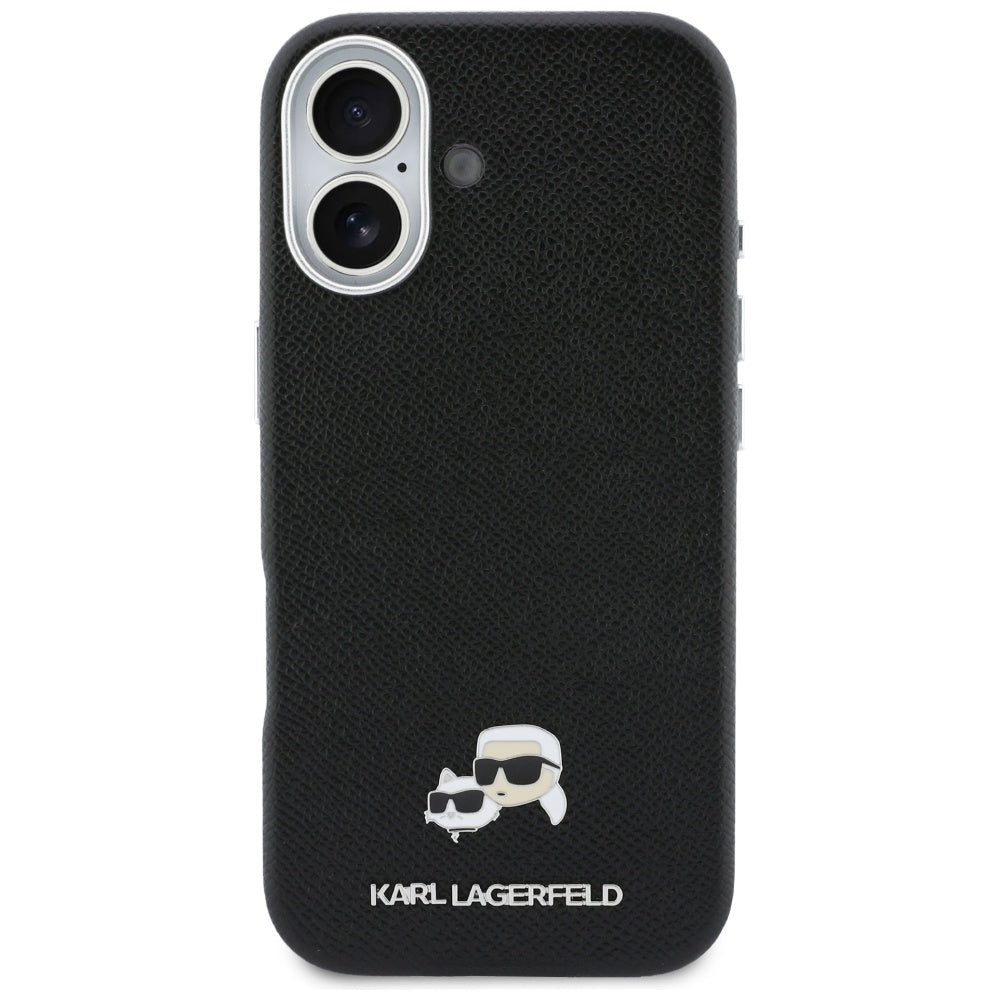Puzdro MagSafe pre Apple iPhone 17, Karl Lagerfeld, Karl & Choupette Head's Pin, Čierne