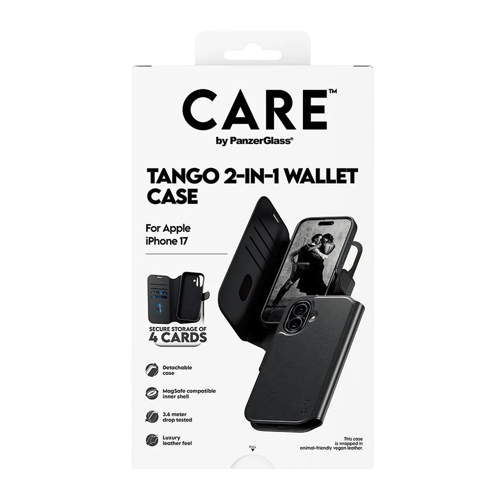 Puzdro MagSafe pre Apple iPhone 17, PanzerGlass, Care Feature Tango Two-in-One, Čierne